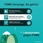 Einige Maßnahmen beugen einer FSME-Infektion vor.