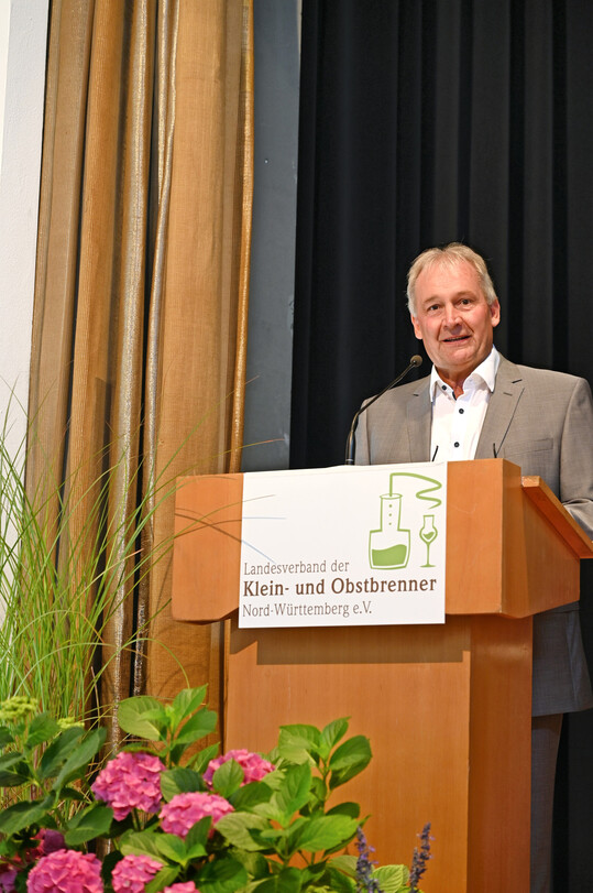 Prmierungsfeier Kleinbrenner Nord-Wrttemberg: Der Vorsitzende Karl Mller