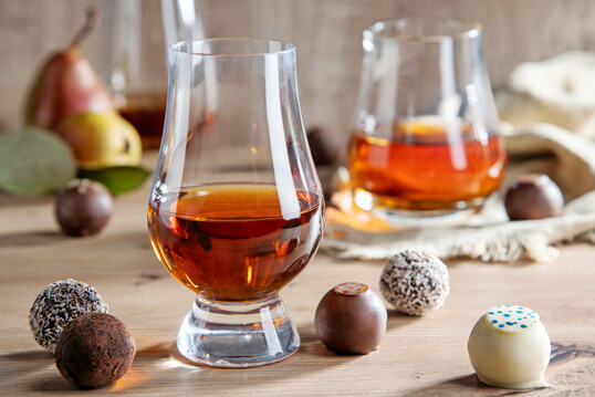 Destillate und Schokolade