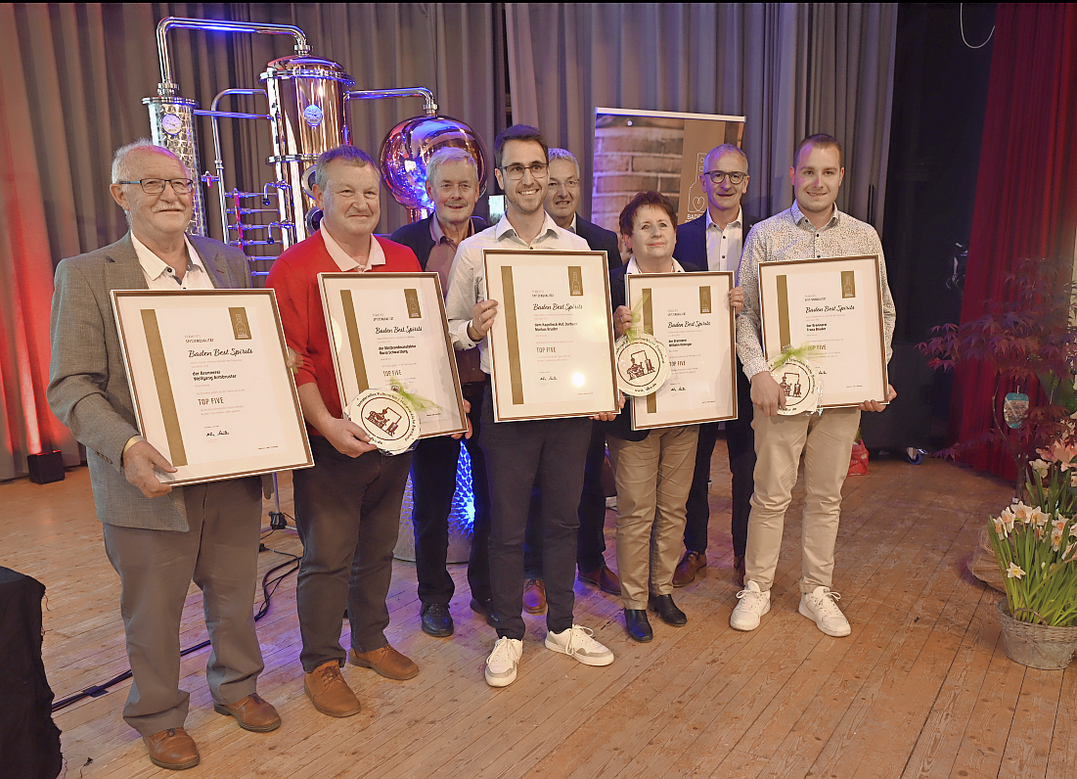 Die stolzen Top 5 Lik�re bei Badens Best Spirits 2026.