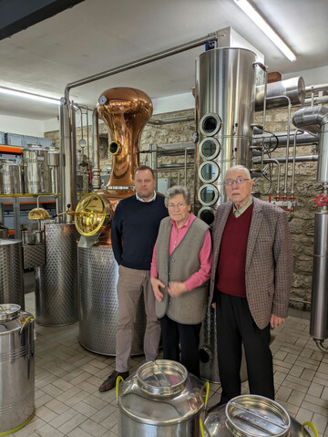 Thomas Demmel mit seinen Eltern Christa und Hans-Gnter Demmel.