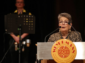 Sabine Weyermann, geschftsfhrende Gesellschafterin von Weyermann, bei ihrer Festrede.