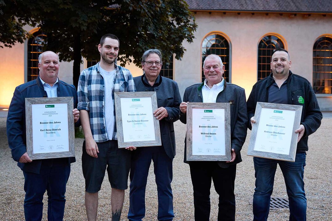 Brenner des Jahres wurden (v. l. n. r): 
Karl-Heinz Dietrich (Nziders)

Daniel & Egon Brunner (Lustenau)

Wilfried Amann (Weiler)

Moster des Jahres darf sich Andreas Oberhauser (Mder) nennen.
