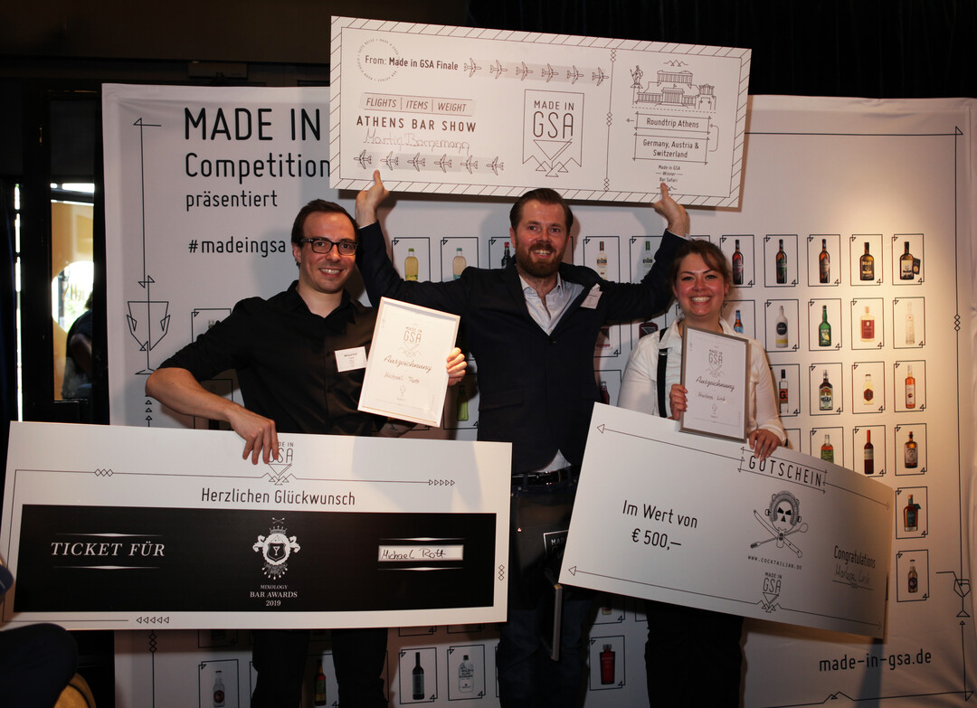 v.l.n.r. Micheal Rott (2. Platz), Martin Bornemann (1. Platz), Marlene Link (3. Platz)