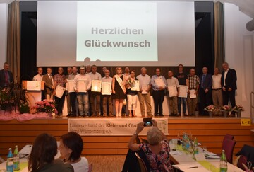 Alle Kategoriensieger mit den Ehrengsten auf der Bhne