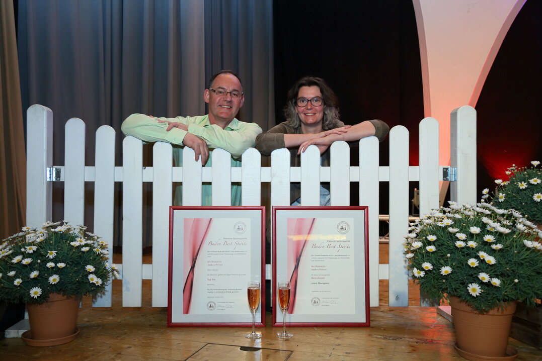 Die Brennerei Andres Preiser errang den 8. Platz der Top Ten Baden.