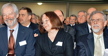 Amtseinfhrung und Verabschiedung: Eberhard Haake, Frau
Haake und Lutz-Jrgen Brinkmann (v.l.n.r.).