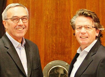 Der alte und der neue Direktor der LVWO: links Dr. Gnter Bder, rechts Dr. Dieter Badhorn